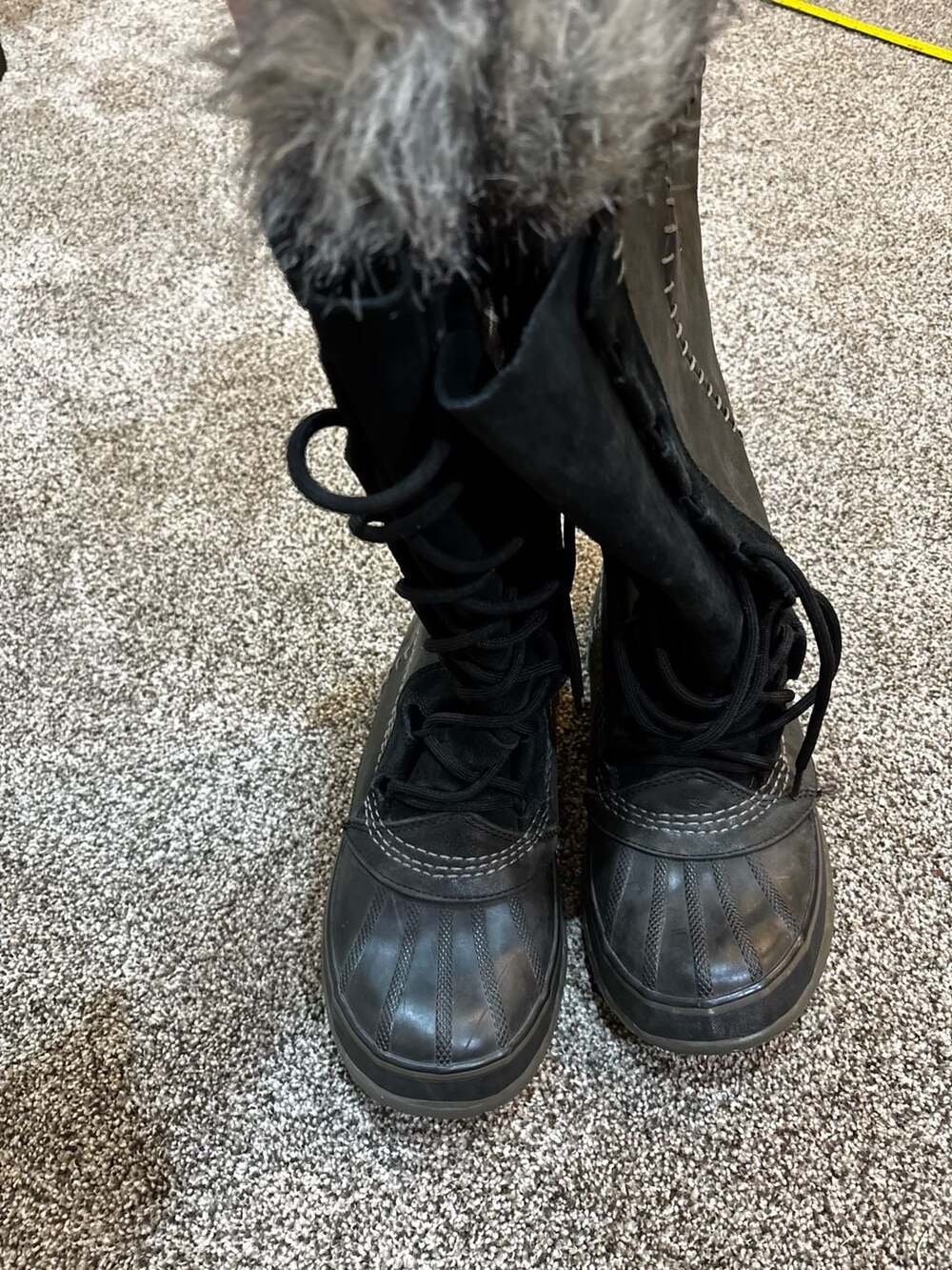 Sorel Cate The Great Waterproof Suede Leather Fur-Lined Winter Boots - Picture 3 of 6